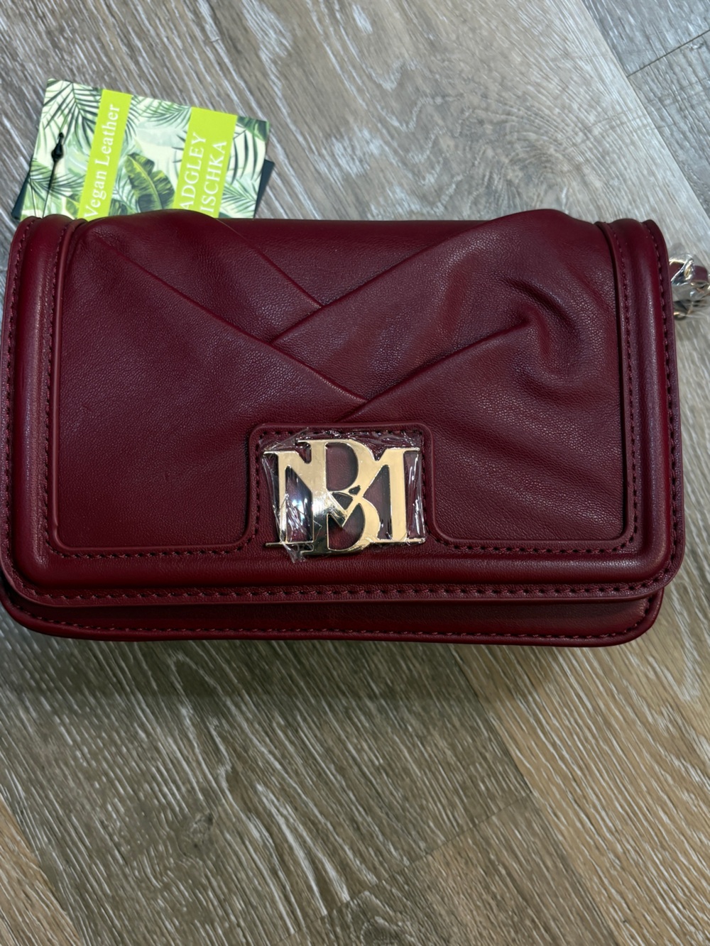 Make me an offer! Wine colored Badgley Mischka Quilted Crossbody Bag